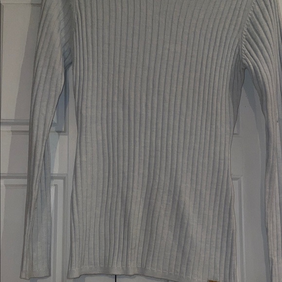 Ivanka Trump Light Gray Ribbed Sweater - Picture 4 of 7